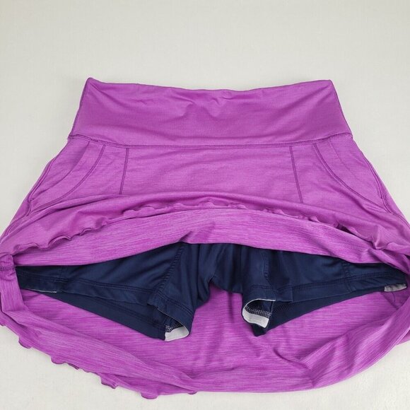 Peter Millar Ruffle Golf Skort Womens Medium Purple Tennis UPF Sun Protection - Picture 3 of 8